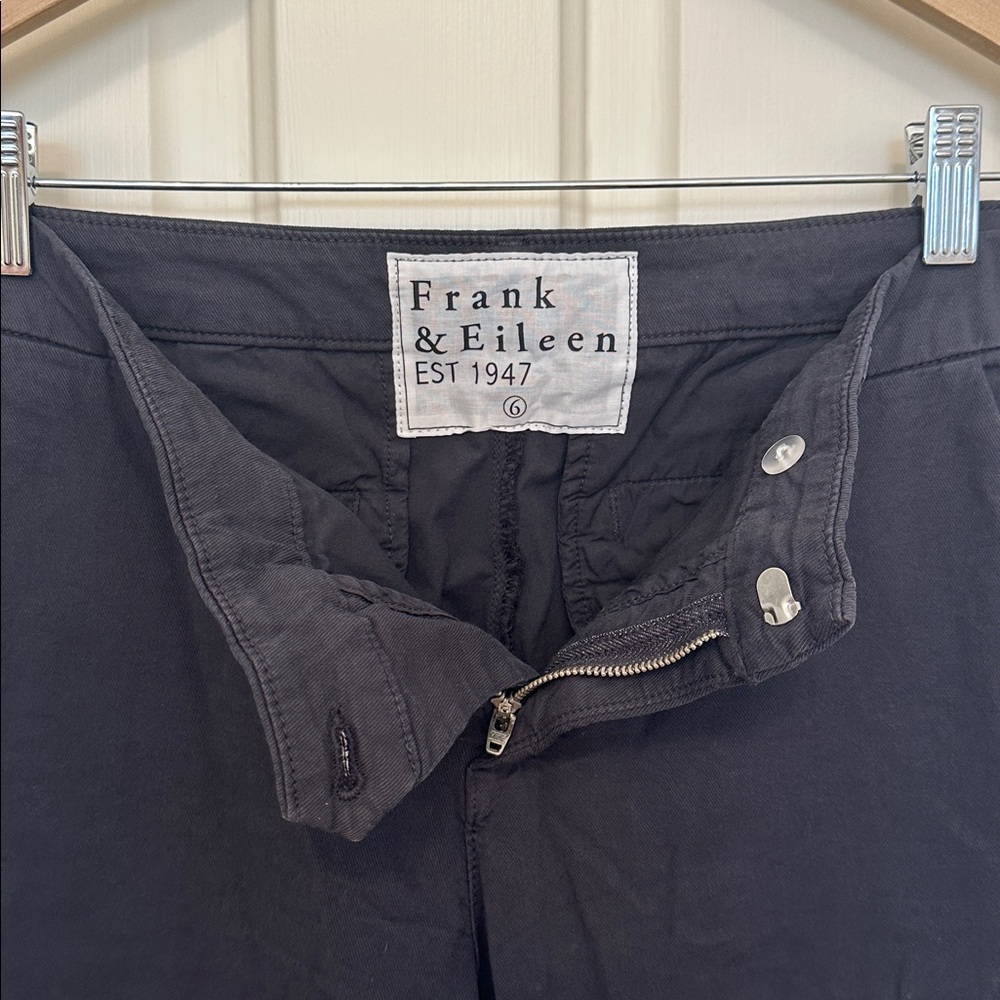 Frank & Eileen Wicklow Dusty Black Cropped Pants Size 6 - Picture 3 of 7